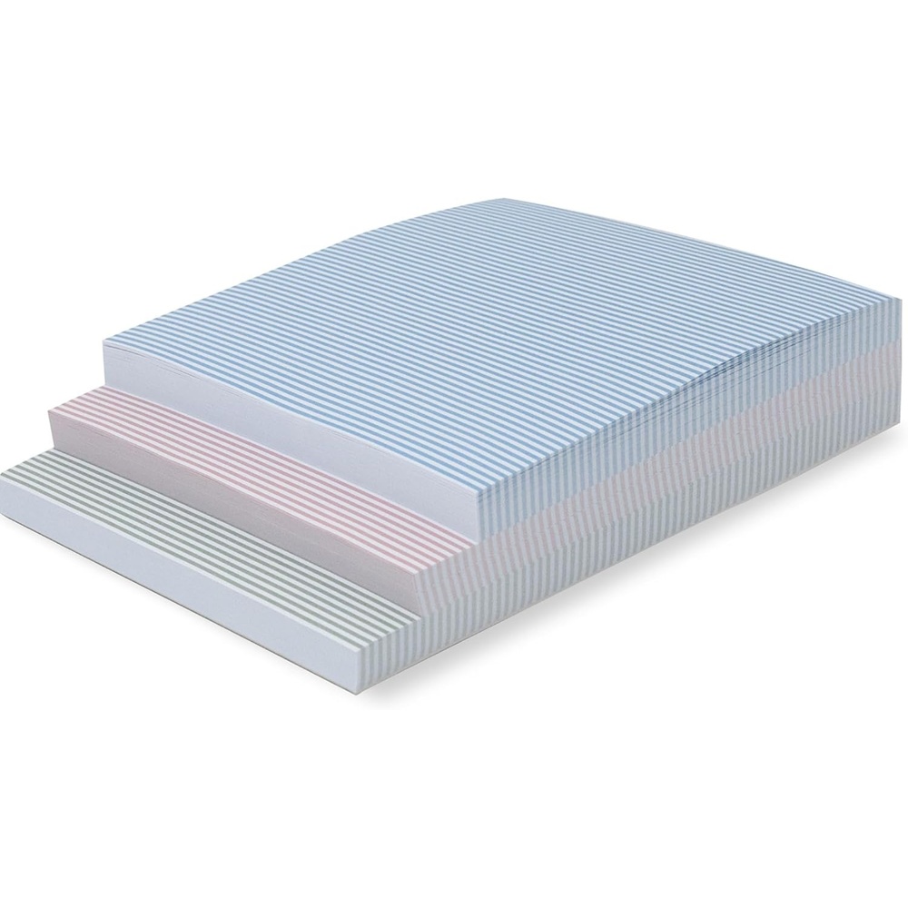 image:imagekate spade new york Stacked Notepad 575 x 4 Memo Pad Set with 225 Sheets Colorful Striped Desk Notepads for Notes Lists amp Messages Petite Stripe