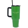 image:imagekate spade new york 40 Ounce Tumbler with Handle and Straw Cupholder Friendly Double Wall Stainless Steel Insulated Cup GreenGreen