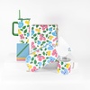 image:imagekate spade new york 40 Ounce Tumbler with Handle and Straw Cupholder Friendly Double Wall Stainless Steel Insulated Cup GreenPainterly Bouquet