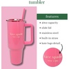image:imagekate spade new york 40 Ounce Tumbler with Handle and Straw Cupholder Friendly Double Wall Stainless Steel Insulated Cup GreenPink