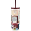 image:imagekate spade new york Acrylic Tumbler with Lid and Straw 24 oz Tumbler Slim Double Wall Tumbler Book ClubBook Club