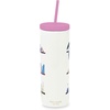 image:imagekate spade new york Acrylic Tumbler with Lid and Straw 24 oz Tumbler Slim Double Wall Tumbler Book ClubCharmed Library