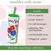 image:imagekate spade new york Acrylic Tumbler with Lid and Straw 24 oz Tumbler Slim Double Wall Tumbler Book ClubMagazine