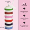 image:imagekate spade new york Acrylic Tumbler with Lid and Straw 24 oz Tumbler Slim Double Wall Tumbler Spade SmileyAdventure Stripe