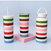 image:imagekate spade new york Acrylic Tumbler with Lid and Straw 24 oz Tumbler Slim Double Wall Tumbler Spade SmileyAdventure Stripe