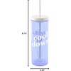image:imagekate spade new york Acrylic Tumbler with Lid and Straw 24 oz Tumbler Slim Double Wall Tumbler Spade SmileyBlue