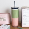 image:imagekate spade new york Acrylic Tumbler with Lid and Straw 24 oz Tumbler Slim Double Wall Tumbler Spade SmileyPetite Stripe