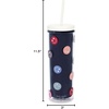image:imagekate spade new york Acrylic Tumbler with Lid and Straw 24 oz Tumbler Slim Double Wall Tumbler Spade SmileySpade Smiley