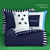 image:imagekate spade new york Curious Garden 3Piece FullQueen Comforter Set 100 Cotton Reversible Cover All Season Warmth Bedding Machine Washable Pink MulticolorSateen Ruffle Navy
