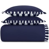 image:imagekate spade new york Curious Garden 3Piece FullQueen Comforter Set 100 Cotton Reversible Cover All Season Warmth Bedding Machine Washable Pink MulticolorSateen Ruffle Navy