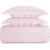 image:imagekate spade new york Curious Garden 3Piece FullQueen Comforter Set 100 Cotton Reversible Cover All Season Warmth Bedding Machine Washable Pink MulticolorSateen Ruffle Pink