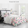 image:imagekate spade new york Curious Garden 3Piece FullQueen Comforter Set 100 Cotton Reversible Cover All Season Warmth Bedding Machine Washable Pink MulticolorBold Blossoms