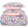 image:imagekate spade new york Curious Garden 3Piece FullQueen Comforter Set 100 Cotton Reversible Cover All Season Warmth Bedding Machine Washable Pink MulticolorCurious Garden