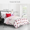 image:imagekate spade new york Curious Garden 3Piece FullQueen Comforter Set 100 Cotton Reversible Cover All Season Warmth Bedding Machine Washable Pink MulticolorFall Poppies