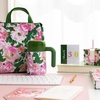 image:imagekate spade new york Cute Lunch Bag for Women Large Capacity Lunch Tote Adult Lunch Box with Silver Thermal Insulated Interior Lining and Storage Pocket Book ClubHidden Garden