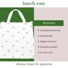 image:imagekate spade new york Cute Lunch Bag for Women Large Capacity Lunch Tote Adult Lunch Box with Silver Thermal Insulated Interior Lining and Storage Pocket Book ClubGold Dot with Script