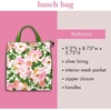 image:imagekate spade new york Cute Lunch Bag for Women Large Capacity Lunch Tote Adult Lunch Box with Silver Thermal Insulated Interior Lining and Storage Pocket Book ClubHidden Garden