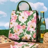 image:imagekate spade new york Cute Lunch Bag for Women Large Capacity Lunch Tote Adult Lunch Box with Silver Thermal Insulated Interior Lining and Storage Pocket Book ClubHidden Garden