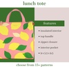 image:imagekate spade new york Cute Lunch Bag for Women Large Capacity Lunch Tote Adult Lunch Box with Silver Thermal Insulated Interior Lining and Storage Pocket Book ClubLemon Toss