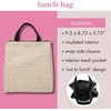image:imagekate spade new york Cute Lunch Bag for Women Large Capacity Lunch Tote Adult Lunch Box with Silver Thermal Insulated Interior Lining and Storage Pocket Out to Lunch