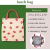 image:imagekate spade new york Cute Lunch Bag for Women Large Capacity Lunch Tote Adult Lunch Box with Silver Thermal Insulated Interior Lining and Storage Pocket Book ClubStrawberries
