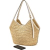 image:imagekate spade new york Deco Fine Grain Leather Tulip ToteNatural Straw