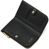 image:imagekate spade new york Devin I Love You Script Embossed Leather Small Slim Bifold WalletBlack With Novel Zip Pull