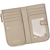 image:imagekate spade new york Devin I Love You Script Embossed Leather Small Slim Bifold WalletCashew Milk