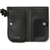 image:imagekate spade new york Devin I Love You Script Embossed Leather Small Slim Bifold WalletCinder Grey
