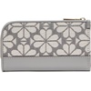 image:imagekate spade new york Devin I Love You Script Embossed Leather Small Slim Bifold WalletGrey Spade Flower
