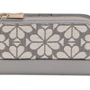 image:imagekate spade new york Devin I Love You Script Embossed Leather Small Slim Bifold WalletGrey Spade Flower