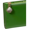 image:imagekate spade new york Devin I Love You Script Embossed Leather Small Slim Bifold WalletKs Green Spade
