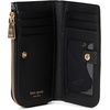 image:imagekate spade new york Devin I Love You Script Embossed Leather Small Slim Bifold WalletSpade Flower Black Multi