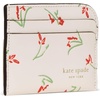 image:imagekate spade new york Devin Wavy Leather Card HolderCream Multi Vibrant Buds