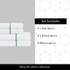 image:imagekate spade new york Dot Queen Sheet Set 300 Thread Count and 100 Cotton All Season 4 Piece Bedding Set Machine Washable White and BlackBlack