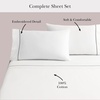 image:imagekate spade new york Dot Queen Sheet Set 300 Thread Count and 100 Cotton All Season 4 Piece Bedding Set Machine Washable White and BlackGreen
