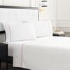 image:imagekate spade new york Dot Queen Sheet Set 300 Thread Count and 100 Cotton All Season 4 Piece Bedding Set Machine Washable White and BlackPink