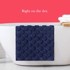 image:imagekate spade new york Dotted Woven Bath Rug 17 in x 24 in Absorbent Bath Mat Slip Resistant Made from 100 Cotton Machine Washable French NavyFrench Navy