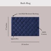 image:imagekate spade new york Dotted Woven Bath Rug 17 in x 24 in Absorbent Bath Mat Slip Resistant Made from 100 Cotton Machine Washable French NavyFrench Navy