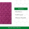 image:imagekate spade new york Dotted Woven Bath Rug 17 in x 24 in Absorbent Bath Mat Slip Resistant Made from 100 Cotton Machine Washable French NavyFuschia Red