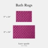 image:imagekate spade new york Dotted Woven Bath Rug 17 in x 24 in Absorbent Bath Mat Slip Resistant Made from 100 Cotton Machine Washable French NavyFuschia Red