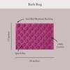 image:imagekate spade new york Dotted Woven Bath Rug 17 in x 24 in Absorbent Bath Mat Slip Resistant Made from 100 Cotton Machine Washable French NavyFuschia Red