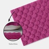 image:imagekate spade new york Dotted Woven Bath Rug 17 in x 24 in Absorbent Bath Mat Slip Resistant Made from 100 Cotton Machine Washable French NavyFuschia Red