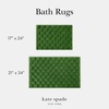 image:imagekate spade new york Dotted Woven Bath Rug 17 in x 24 in Absorbent Bath Mat Slip Resistant Made from 100 Cotton Machine Washable French NavyGreen