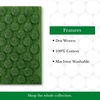 image:imagekate spade new york Dotted Woven Bath Rug 17 in x 24 in Absorbent Bath Mat Slip Resistant Made from 100 Cotton Machine Washable French NavyGreen