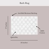 image:imagekate spade new york Dotted Woven Bath Rug 17 in x 24 in Absorbent Bath Mat Slip Resistant Made from 100 Cotton Machine Washable French NavyMarshmallow White