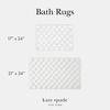 image:imagekate spade new york Dotted Woven Bath Rug 17 in x 24 in Absorbent Bath Mat Slip Resistant Made from 100 Cotton Machine Washable French NavyMarshmallow White