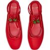 image:imagekate spade new york Eloise Strawberry Smooth Leather Ankle Wrap Mule FlatHeirloom Tomato Strawberry