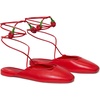 image:imagekate spade new york Eloise Strawberry Smooth Leather Ankle Wrap Mule FlatHeirloom Tomato Strawberry