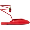 image:imagekate spade new york Eloise Strawberry Smooth Leather Ankle Wrap Mule FlatHeirloom Tomato Strawberry